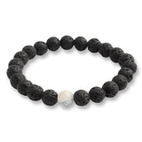 Black Lava Natural Stone Beads Bracelets
