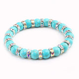 Natural Blue Turquoises Stone Charms Bracelets For Women