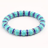 Natural Blue Turquoises Stone Charms Bracelets For Women