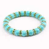 Natural Blue Turquoises Stone Charms Bracelets For Women