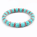 Natural Blue Turquoises Stone Charms Bracelets For Women
