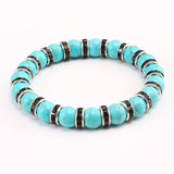 Natural Blue Turquoises Stone Charms Bracelets For Women