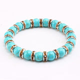 Natural Blue Turquoises Stone Charms Bracelets For Women