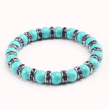 Natural Blue Turquoises Stone Charms Bracelets For Women