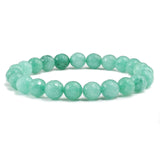 Natural Stone White Pink Purple Beads Men Bracelet