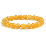 Natural Stone White Pink Purple Beads Men Bracelet