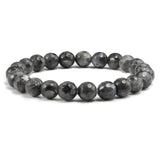 Natural Stone White Pink Purple Beads Men Bracelet