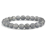 Natural Stone White Pink Purple Beads Men Bracelet