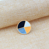 Cartoon Circle Round Envelope Metal Brooch