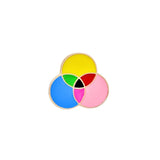 Cartoon Circle Round Envelope Metal Brooch