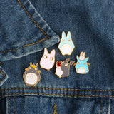 Fashion Creative Cartoon Anime Brooches For Women Men