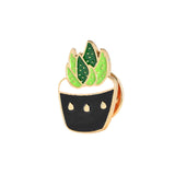 Fashion Enamel Pin Metal Brooch Mini Green Plant