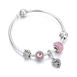 Bracelets Women Fashion Heart Flower