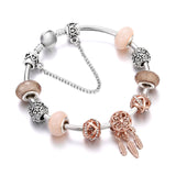 Bracelets Women Fashion Heart Flower