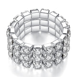 Silver Crystal Ring For Woman