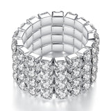Silver Crystal Ring For Woman