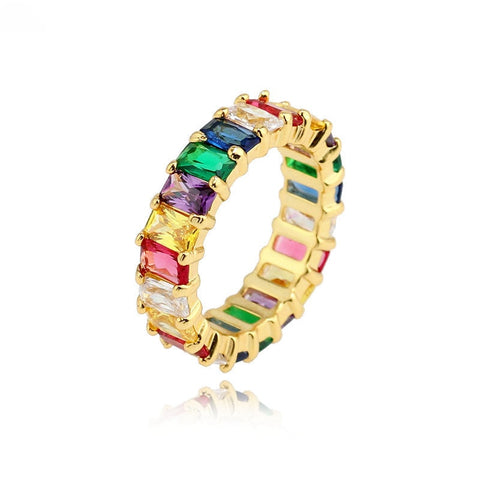 Rainbow Color Ring For Woman