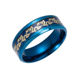Chinese Gold Color Dragon Ring For Men