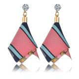 Crystal Colorful Cloth&Alloy Women Drop Earrings