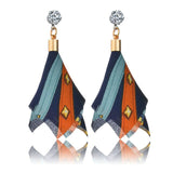 Crystal Colorful Cloth&Alloy Women Drop Earrings